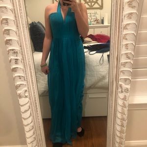 Aqua maxi dress